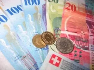 Swiss Franc notes and coins for financing dental treatments at Smilezone.