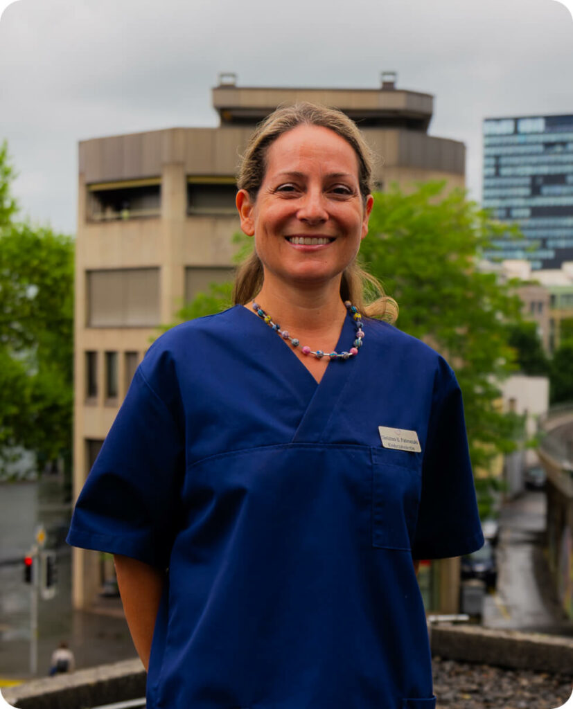 Dr. Christina Palimetaki, pediatric dentist at Smilezone dental practice in Zug.