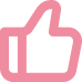 Pinker Daumen hoch Icon für Smilezone Zahnarztpraxis Zug