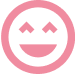 Pinkes Smiley-Icon für Aligner Zahnspange Behandlung bei Smilezone Zug