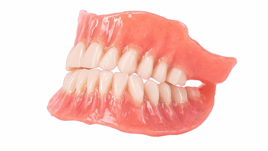 3D-Darstellung einer Zahnprothese – Smilezone Zug fertigt hochwertigen Zahnersatz für natürliches Lächeln und optimalen Halt.